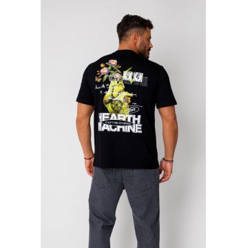 Tricou back Flower Black 16059