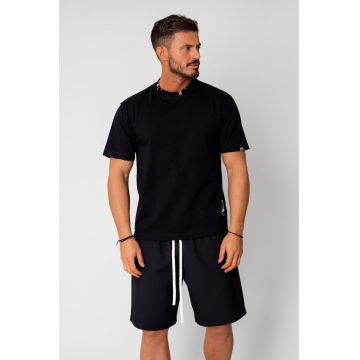 Tricou cu accesorii metalice Black 16017