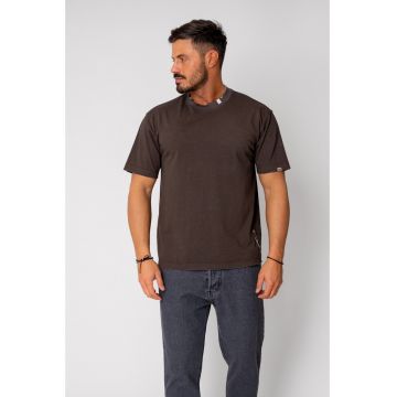 Tricou cu accesorii metalice Brown 16022