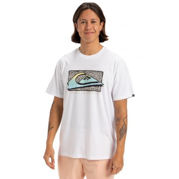 Tricou cu decolteu la baza gatului Retro Fade