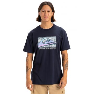 Tricou cu decolteu la baza gatului Retro Fade
