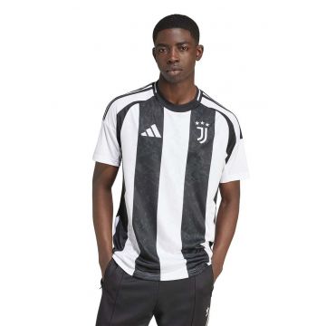 Tricou cu decolteu la baza gatului si dungi pentru fotbal Juve