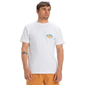 Tricou cu decolteu la baza gatului si imprimeu pe spate