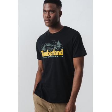 Tricou cu decolteu la baza gatului si logo