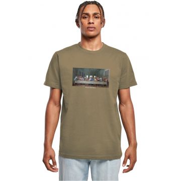 Tricou cu decolteu la baza gatului si model grafic