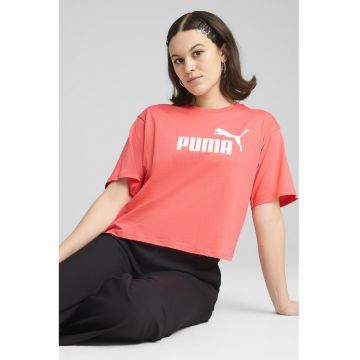 Tricou cu imprimeu logo si maneci cazute