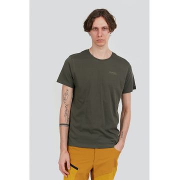 Tricou cu imprimeu si decolteu la baza gatului