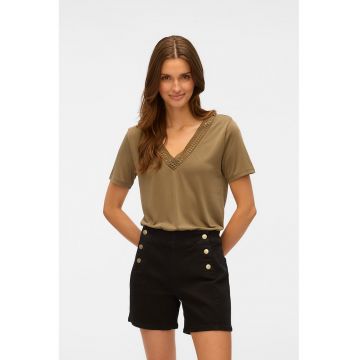 Tricou cu insertie crosetata Savannah
