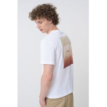 Tricou de bumbac cu imprimeu pe partea din spate