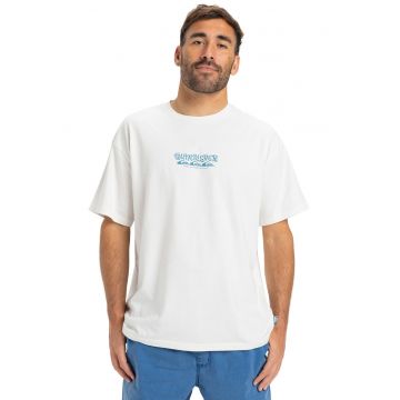 Tricou de bumbac organic cu model grafic pe spate