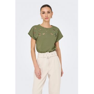Tricou din bumbac cu perforatii