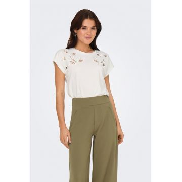 Tricou din bumbac cu perforatii