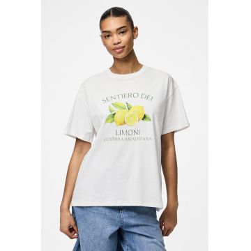 Tricou din bumbac organic cu imprimeu fructe