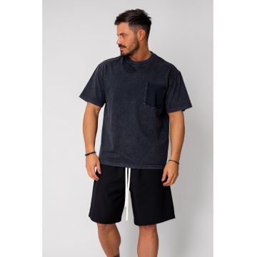 Tricou fake poket Black 16042