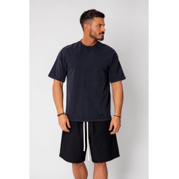 Tricou Oversized Ripped Black 16084