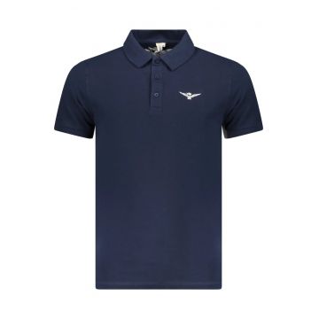Tricou polo barbati - din bumbac - cu mini imprimeu - Regular fit