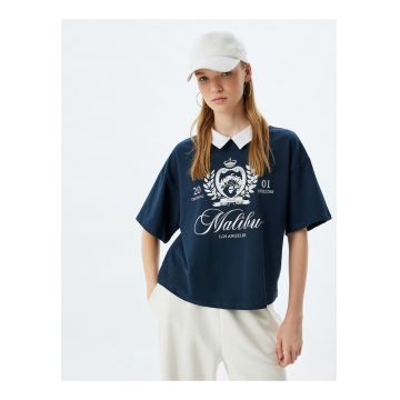 Tricou polo cu maneci cazute