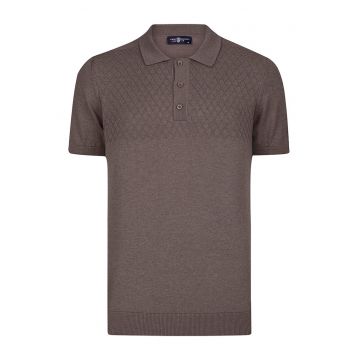Tricou polo cu terminatii striate