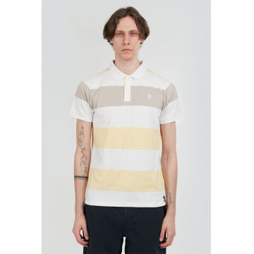 Tricou polo regular fit cu model in dungi