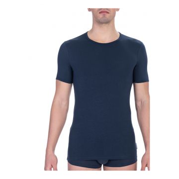 Tricou slim fit cu decolteu la baza gatului