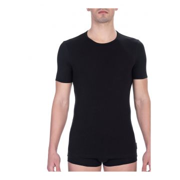 Tricou slim fit cu decolteu la baza gatului
