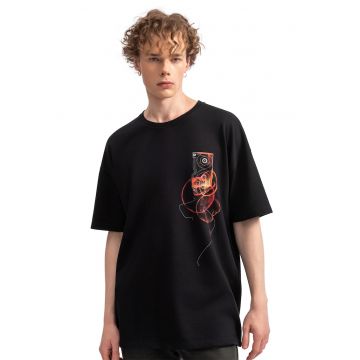 Tricou unisex cu imprimeu abstract