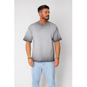 Tricou Vintage Oversized Grey Anthracite 16121