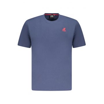 U.S. Grand POLO Tricou barbati simplu din bumbac cu logo brodat - bleumarin