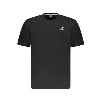 U.S. Grand POLO Tricou barbati simplu din bumbac cu logo brodat - negru