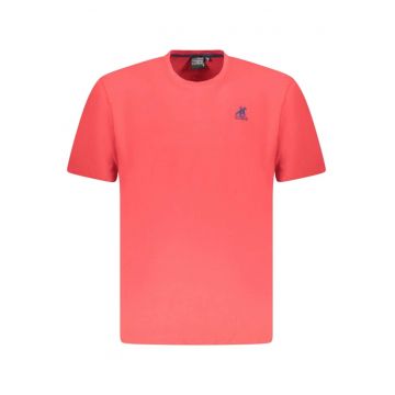 U.S. Grand POLO Tricou barbati simplu din bumbac cu logo brodat - rosu