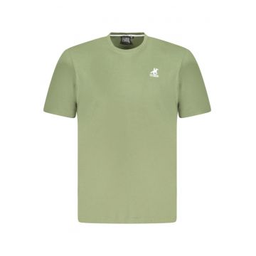 U.S. Grand POLO Tricou barbati simplu din bumbac cu logo brodat - verde deschis