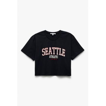 Tricou crop de bumbac