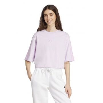 Tricou crop lejer cu logo