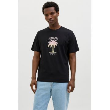 Tricou cu decolteu la baza gatului si logo