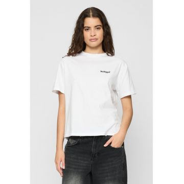 Tricou cu imprimeu pe partea din spate si decolteu la baza gatului