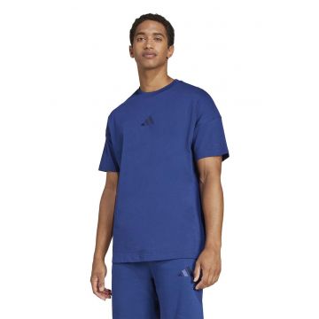 Tricou de bumbac cu decolteu la baza gatului