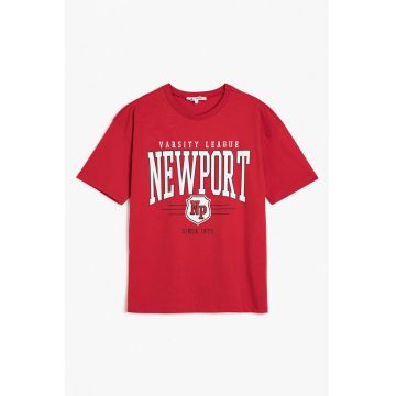 Tricou de bumbac cu model Varsity