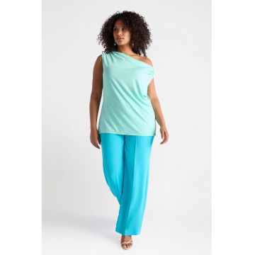 Tricou din amestec de lyocell cu detaliu metalic