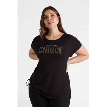 Tricou din amestec de modal cu strasuri