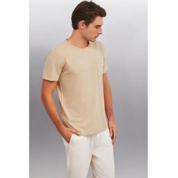Tricou din bumbac cu buzunar pe piept Conner