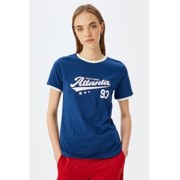 Tricou din bumbac cu garnituri contrastante