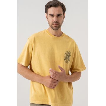 Tricou din bumbac cu imprimeu discret