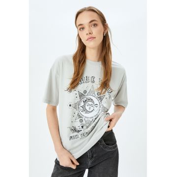 Tricou din bumbac cu imprimeu grafic