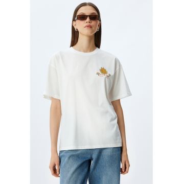 Tricou din bumbac cu imprimeu grafic pe partea din spate