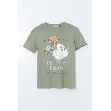 Tricou din bumbac cu imprimeu Mickey Mouse