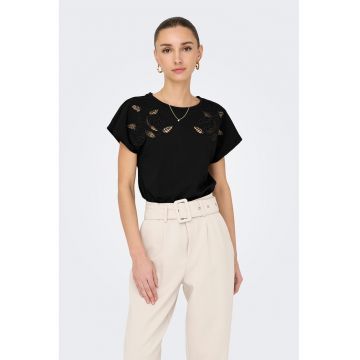 Tricou din bumbac cu perforatii