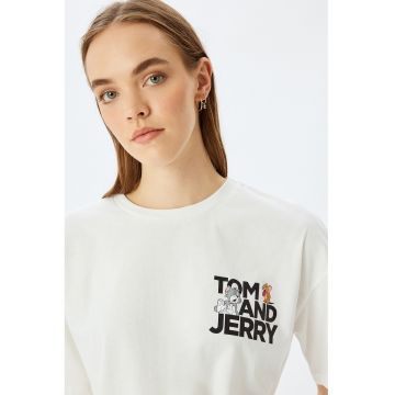 Tricou din bumbac cu Tom si Jerry