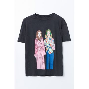 Tricou lejer cu imprimeu
