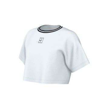 Tricou  pentru Femei - w nk df hertage ss crop tee - HJ3640-100 - Alb