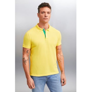 Tricou polo regular fit din bumbac